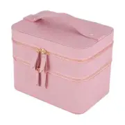 2 Tier Beauty Case Cosmetic Make Up bag Travel Case Includes Mirror**