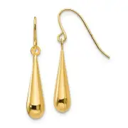 14k 14kt Yellow Gold Madi K Teardrop Dangle Earrings 24 mm