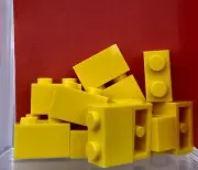 LEGO Parts Lot x (12) Ct ~ 1 X 2 Yellow BRICK ~ No# 3004 ~