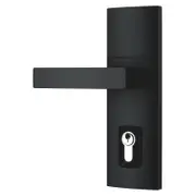 Gainsborough Matt Black Trilock Angular Contemporary Double Cylinder