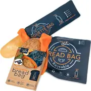 Think4earth – Mixed Set Bread/Baguette Bag - Reusable freezer bread bag for h...