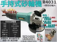 在飛比找Yahoo!奇摩拍賣優惠-刷卡分期 日本RYOCI 4吋手持式砂輪機 R4031+博世