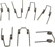 Small Torsion Spring,Pressure Compression Spring 0.7mm Line Diameter Outer Diameter 7.3mm Double Torsion Spring 10pcs(Color:Silver)