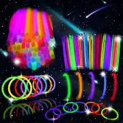Glow Sticks Bulk 100 Packs 8" Glowsticks; Glow Stick Bracelets; Glow Necklaces i