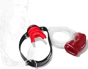 DIWANAE BDSM Silicone Urinal Gag SM Mouth Plug Gag with Piss Funnel Gay Oral Sex Gag Harness Gag Bondage Erotic Games Sex Toys for Women Men Couples (Color : Rot)