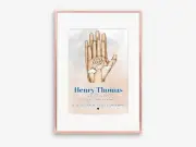 A4 Newborn Nursery Wall Decor, Birth Stats Announcement, After Every Storm Print