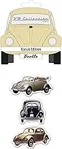 BRISA VW Collection - Volkswagen Classic Beetle Car Bug Magnet 3-pc Set with Nostalgic Design (Classic)