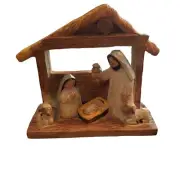 Premier Nativity Manger Scene Resin 4" Base 3.75" Tall 1.73" Width