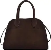 [Generic] Modavo Suede Tote Bag for Women, Women's Suede Purse Casual Top Handle Bag, Fashion Retro Shoulder Satchel Suede Bag