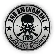 2nd Amendment Hard Hat Sticker Helmet Motorcycle Welder Decal - Silver 2-inch