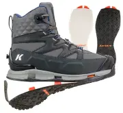 Korkers Bantam Lite Wading Boot with Kling-On soles + Felt soles, Size 10 - NEW