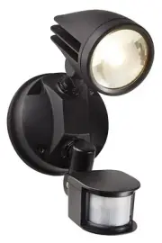 HPM SIKA LED SECURITY LIGHT WITH SENSOR 12W 2200lm 180° Adjustable Head BLACK