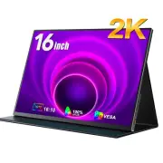 16 Inch 2K Monitor 2560*1600 Portable Monitor 16:10 USB C Gaming Monitor Screen