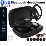 OZNALA Wireless Bluetooth Earphones Headphones Sport Gym Earbuds with Mic Sweatproof (black)
