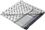 [Acunny] Desert Keffiyeh Head Scarf Arabic Scarf - Kufiya Arafat Women - Breathable Chiffon Hijab Scarf Printed 45 x 45 Inches Neck Wrap Arabic Arafat Keffiyeh Scarf for Women