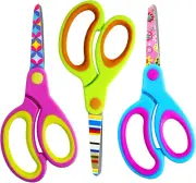 Kids Scissors 3 Pack Children'S Scissors with Comfort Handles 5" Safety Blunt Ti