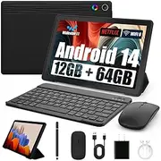 Android 14 Tablet | 10 inch Tablet | 8-Core Android Tablets | 12 GB RAM + 84GB ROM (with 5000mAh Battery) | 1280x800 Pixel Tablet | Dual Camera | 5G/2.4G WiFi | BT 5.0