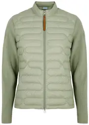 Moncler Quilted Shell and Cotton Jacket - Sage - L (UK14 / L) L (UK14 / L)