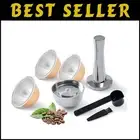 Premium Refillable Aluminum Coffee Pods for Vertuo Next - Custom Sizes 6 Pcs