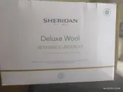NEW Sheridan Double Deluxe Wool Reversible Underlay RRP$750
