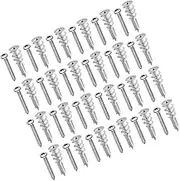 LIFKICH 50Sets Drywall Anchors and Screws Kit Self Drilling Expansion Tubes with Screws for Easy Installation Various Wall Surfaces Durable and Reliable Fixation