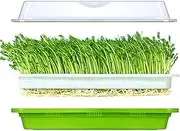 Seed Sprouter Tray BPA Free PP Healthy Alfalfa Wheatgrass Seeds Grower with Cover2 Size Small Holes Grid