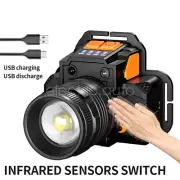 Outdoor Headlamp LED USB Rechargeable Headlight Flashlight Headlamp Head Torch