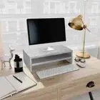 vidaXL Monitor Stand Concrete Grey 42x24x13 cm Engineered Wood 2BB