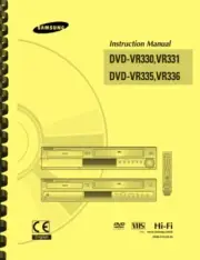 Samsung DVD-VR330 331 335 336 DVD & VCR Recorder OWNER'S INSTRUCTION MANUAL