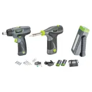 Genesis Gl0831ck2 8-volt Li-ion 3-piece Cordless Tool Kit With Screwdriver,