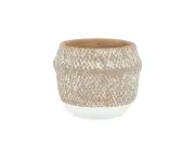 Bacia Cement Pattern Pot 25 X 22cm