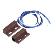 Wired Door Contact Sensor NO NC Surface Mount Magnetic Reed Switch Brown