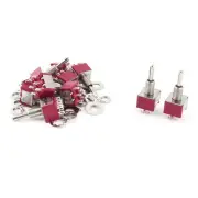 10Pack DPDT ON-OFF-ON Momentary Mini Toggle Switch AC 250V/2A 120V/5A