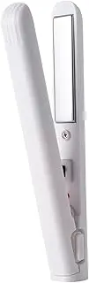 LeoLeozz Hair Straightener,Ceramic Styling Tool Straightener - Portable Hair Straightener and Curler 2 in 1 for Friends Family Girls Boys (White)