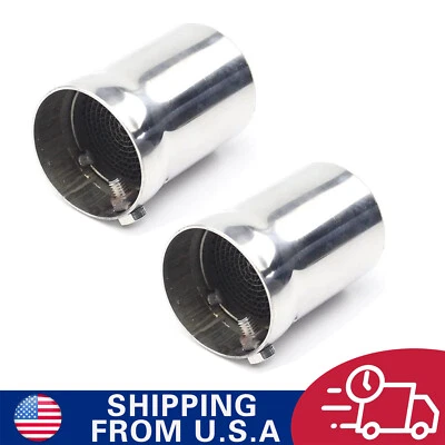 2pcs Exhaust Baffle Silencer Exhaust DB Killer Silencer Muffler Fit for 1.9 inch