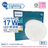 在飛比找Yahoo奇摩購物中心優惠-PHILIPS飛利浦 LED 若欣 Moire 新版 CL2