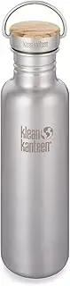 Klean Kanteen Reflect Single Wall Stainless Steel Plastic Free Water Bottle with Stainless Steel and Bamboo Cap