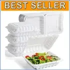 Hygienic Reusable Clamshell Take-Out Containers - 8-Inch, 34 oz, 55 Pack