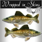 Walleye Decals Fish Stickers Tackle Box RV Truck Trailer Camping AFP-0106