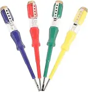 BESTonZON 4pcs Electric Screwdriver Wire Tester Volt Stick Voltage Sensitivity Pen Circuit Tester Steel Sensitive Detector