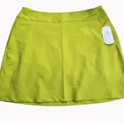 Greg Norman Womens Medium Golf Skort Lime Green New with tags