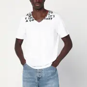[MM6 Maison Margiela] White AIDS cotton T-shirt S White