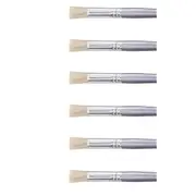 6x Jasart Hangsell Hog Bristle Stencil Size 6 Art/Craft Paint Brush Short/Stubby