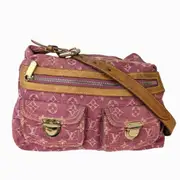 Louis Vuitton Fuchsia Denim Monogram Denim Baggy PM