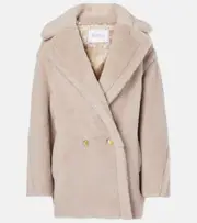 [Max Mara] Max Mara Cuba alpaca, wool, and silk teddy coat UK 10 beige