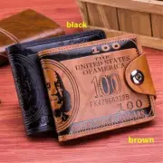 Mens Billfold USA $100 Dollar Bill Wallet Credit Card Holder Purse w/ ID Display