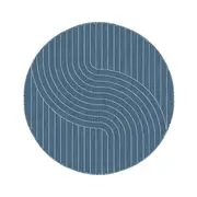 Claire Lines Round Ocean Rug