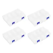 4pcs Component Storage Box 8 Grids PP Electronic Organizer Box Large with Driver