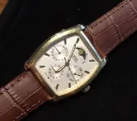 在飛比找Yahoo!奇摩拍賣優惠-【錶帶家】ORIS 舊款酒桶型月相錶可代用『嚴選如真鱷魚皮』