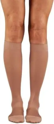 Dr. Comfort Unisex Microfiber Medical Knee-High 20-30mmHg (Beige) Large